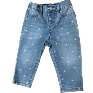 NWT Baby B'Gosh Blue Heart Print Kids Jeans Size 9M